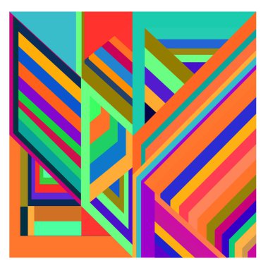 Kaynak için vektör renkli geometrik ve eğri arkaplan deseni