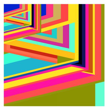 Kaynak için vektör renkli geometrik ve eğri arkaplan deseni