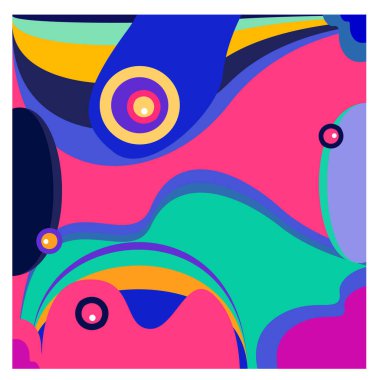 Kaynak için vektör renkli geometrik ve eğri arkaplan deseni