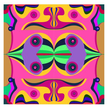 Kaynak için vektör renkli geometrik ve eğri arkaplan deseni