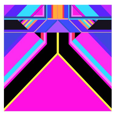 Kaynak için vektör renkli geometrik ve eğri arkaplan deseni