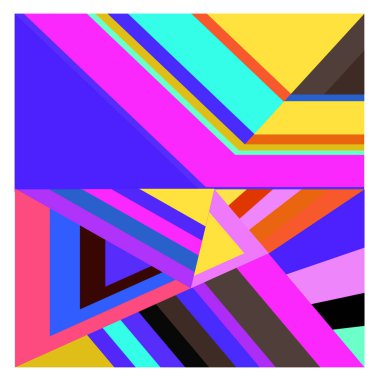 Kaynak için vektör renkli geometrik ve eğri arkaplan deseni