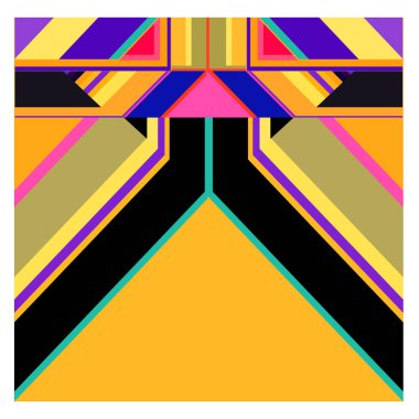 Kaynak için vektör renkli geometrik ve eğri arkaplan deseni