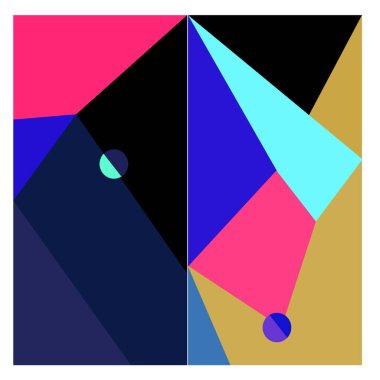 Kaynak için vektör renkli geometrik ve eğri arkaplan deseni