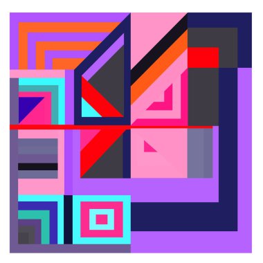 Kaynak için vektör renkli geometrik ve eğri arkaplan deseni