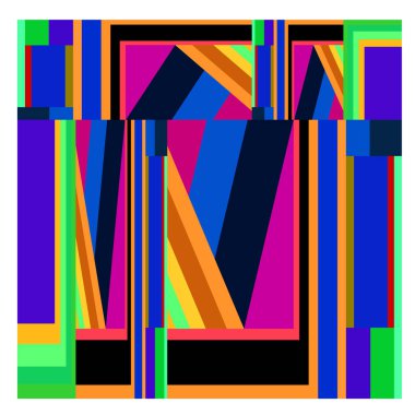 Kaynak için vektör renkli geometrik ve eğri arkaplan deseni