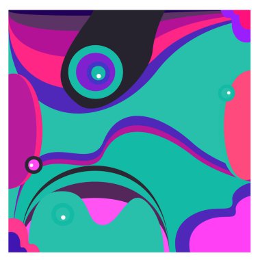 Kaynak için vektör renkli geometrik ve eğri arkaplan deseni