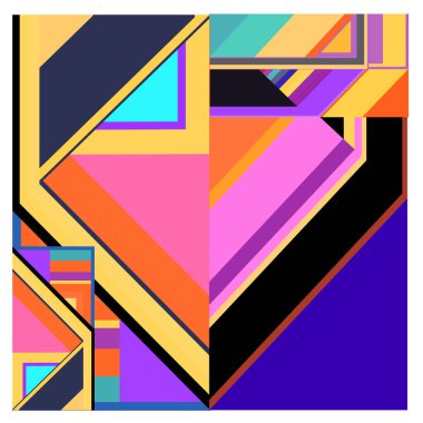 Kaynak için vektör renkli geometrik ve eğri arkaplan deseni