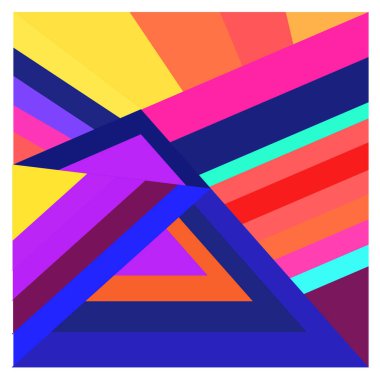 Kaynak için vektör renkli geometrik ve eğri arkaplan deseni