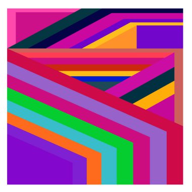 Kaynak için vektör renkli geometrik ve eğri arkaplan deseni