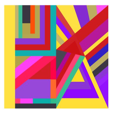 Kaynak için vektör renkli geometrik ve eğri arkaplan deseni