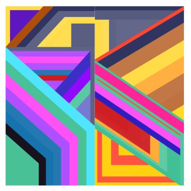 Kaynak için vektör renkli geometrik ve eğri arkaplan deseni