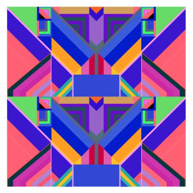 Kaynak için vektör renkli geometrik ve eğri arkaplan deseni