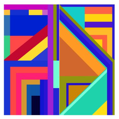 Kaynak için vektör renkli geometrik ve eğri arkaplan deseni