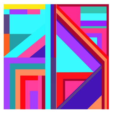 Kaynak için vektör renkli geometrik ve eğri arkaplan deseni