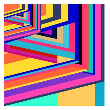 Kaynak için vektör renkli geometrik ve eğri arkaplan deseni