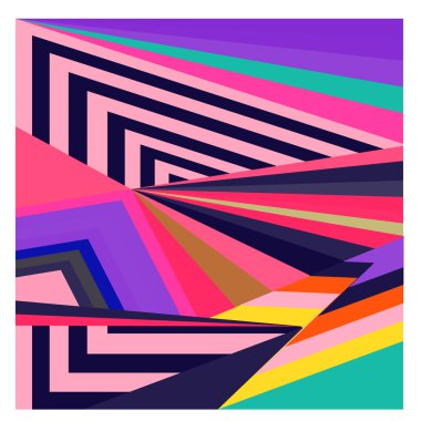 Kaynak için vektör renkli geometrik ve eğri arkaplan deseni