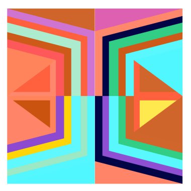 Kaynak için vektör renkli geometrik ve eğri arkaplan deseni