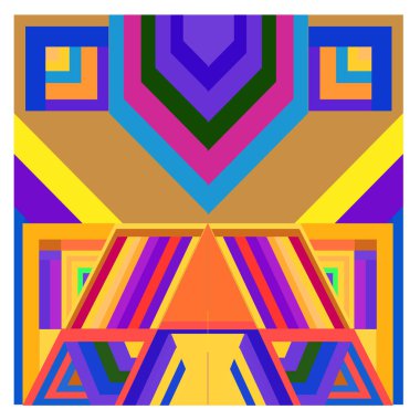 Kaynak için vektör renkli geometrik ve eğri arkaplan deseni