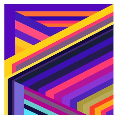 Kaynak için vektör renkli geometrik ve eğri arkaplan deseni