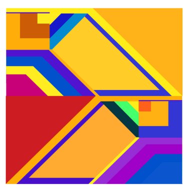 Kaynak için vektör renkli geometrik ve eğri arkaplan deseni