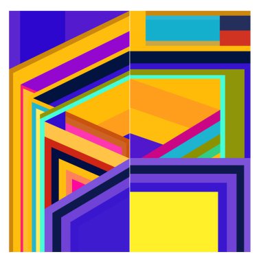 Kaynak için vektör renkli geometrik ve eğri arkaplan deseni