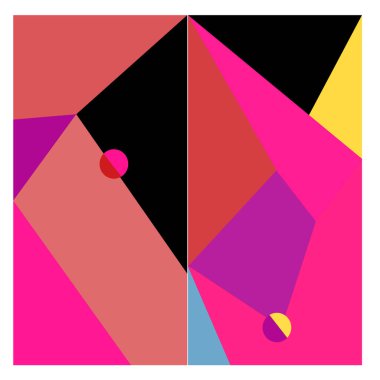 Kaynak için vektör renkli geometrik ve eğri arkaplan deseni