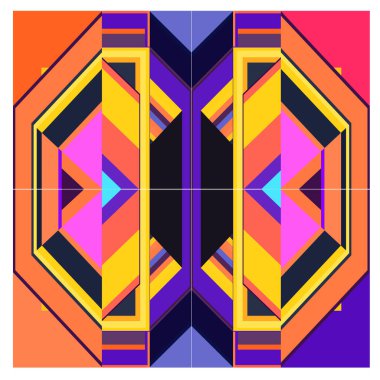 Kaynak için vektör renkli geometrik ve eğri arkaplan deseni