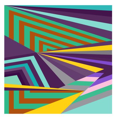 Kaynak için vektör renkli geometrik ve eğri arkaplan deseni