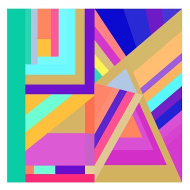 Kaynak için vektör renkli geometrik ve eğri arkaplan deseni