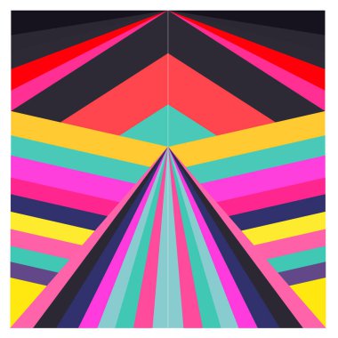 Kaynak için vektör renkli geometrik ve eğri arkaplan deseni