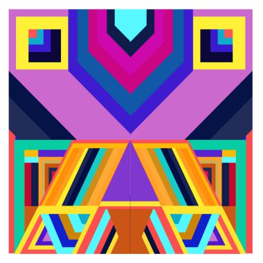 Kaynak için vektör renkli geometrik ve eğri arkaplan deseni