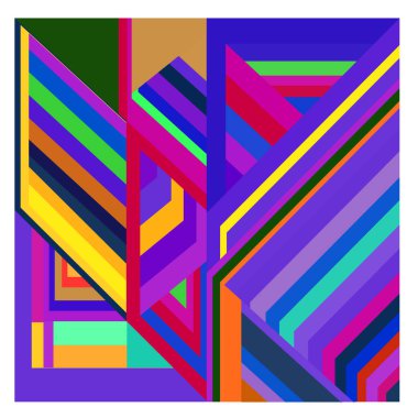 Kaynak için vektör renkli geometrik ve eğri arkaplan deseni