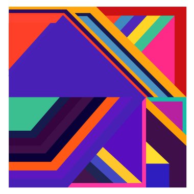 Kaynak için vektör renkli geometrik ve eğri arkaplan deseni