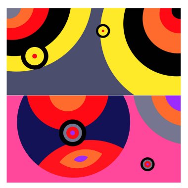 Kaynak için vektör renkli geometrik ve eğri arkaplan deseni