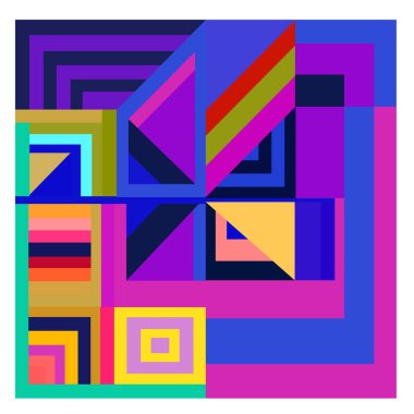 Kaynak için vektör renkli geometrik ve eğri arkaplan deseni