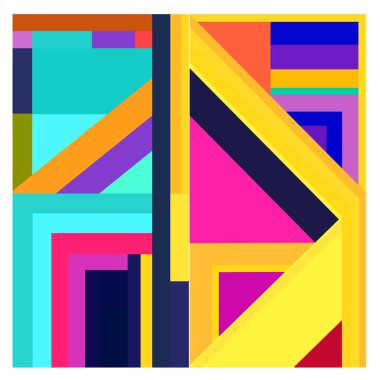 Kaynak için vektör renkli geometrik ve eğri arkaplan deseni