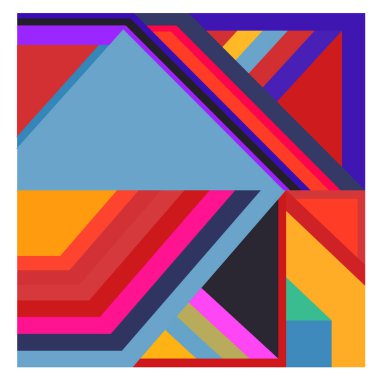 Kaynak için vektör renkli geometrik ve eğri arkaplan deseni