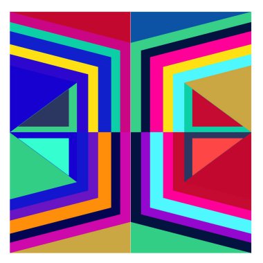 Kaynak için vektör renkli geometrik ve eğri arkaplan deseni