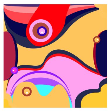 Kaynak için vektör renkli geometrik ve eğri arkaplan deseni