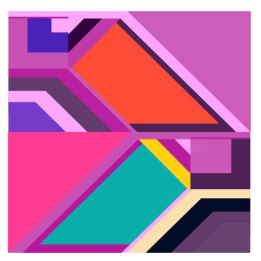 Kaynak için vektör renkli geometrik ve eğri arkaplan deseni