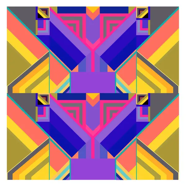 Kaynak için vektör renkli geometrik ve eğri arkaplan deseni