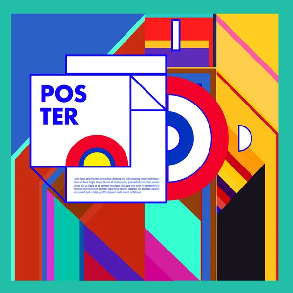 Διάνυσμα Γεωμετρικό Πολύχρωμο Μοτίβο Για Αφίσα Και Πρότυπο Σχεδιασμού Banner — Διανυσματικό Αρχείο