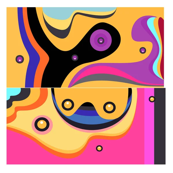 Kaynak için vektör renkli geometrik ve eğri arkaplan deseni