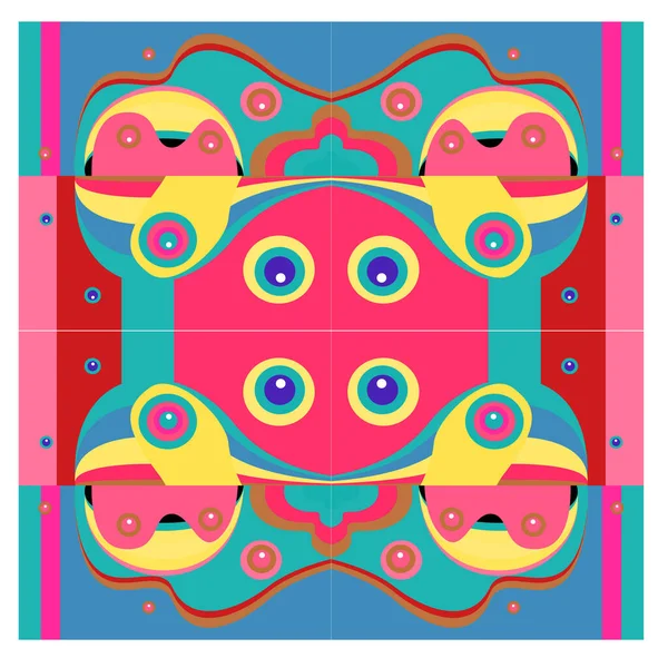 Kaynak için vektör renkli geometrik ve eğri arkaplan deseni