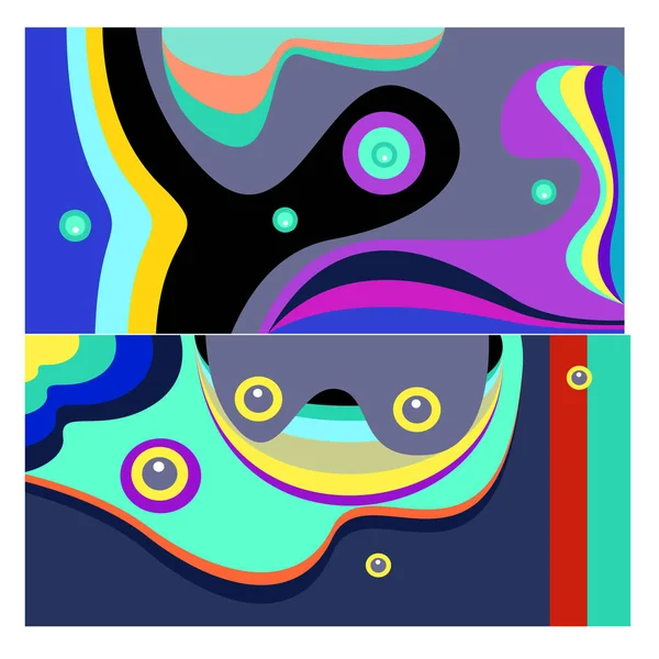 Kaynak için vektör renkli geometrik ve eğri arkaplan deseni