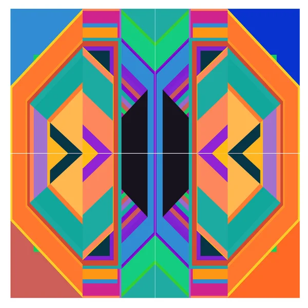 Kaynak için vektör renkli geometrik ve eğri arkaplan deseni