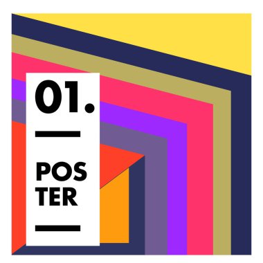 Poster ve afiş tasarım şablonu için vektör geometrik renkli desen