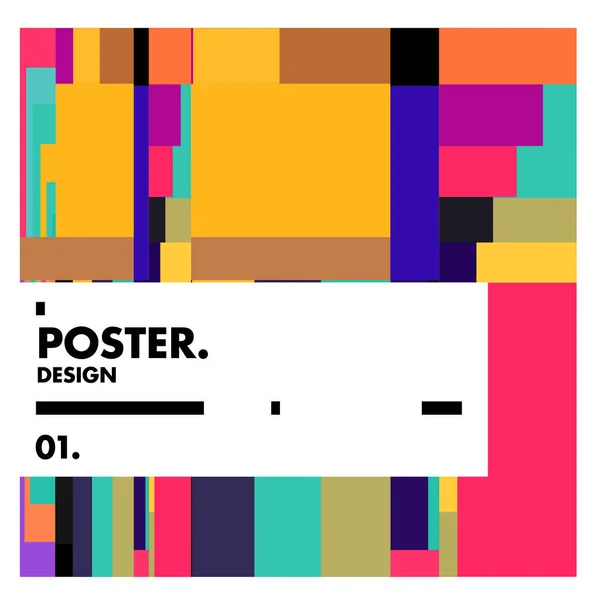 Vector Geometrische Kleurrijke Patroon Voor Poster Banner Ontwerp Sjabloon — Stockvector