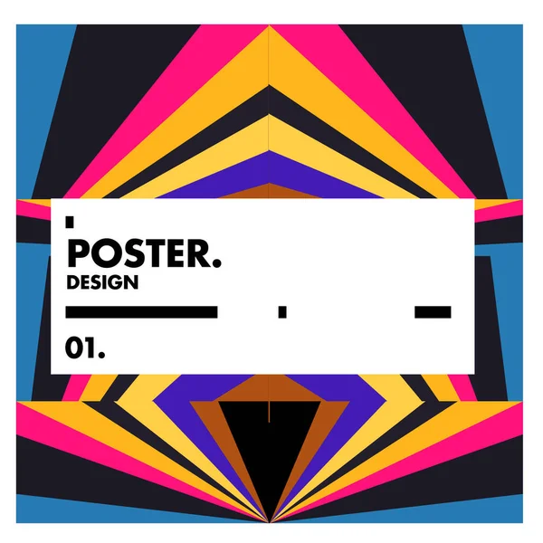 Vector Geometrische Kleurrijke Patroon Voor Poster Banner Ontwerp Sjablonen — Stockvector